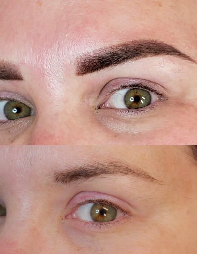 Ombre before and after